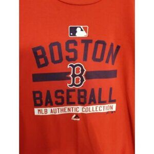 Majestic Red Sox Mens T-Shirt Large Boston Baseball